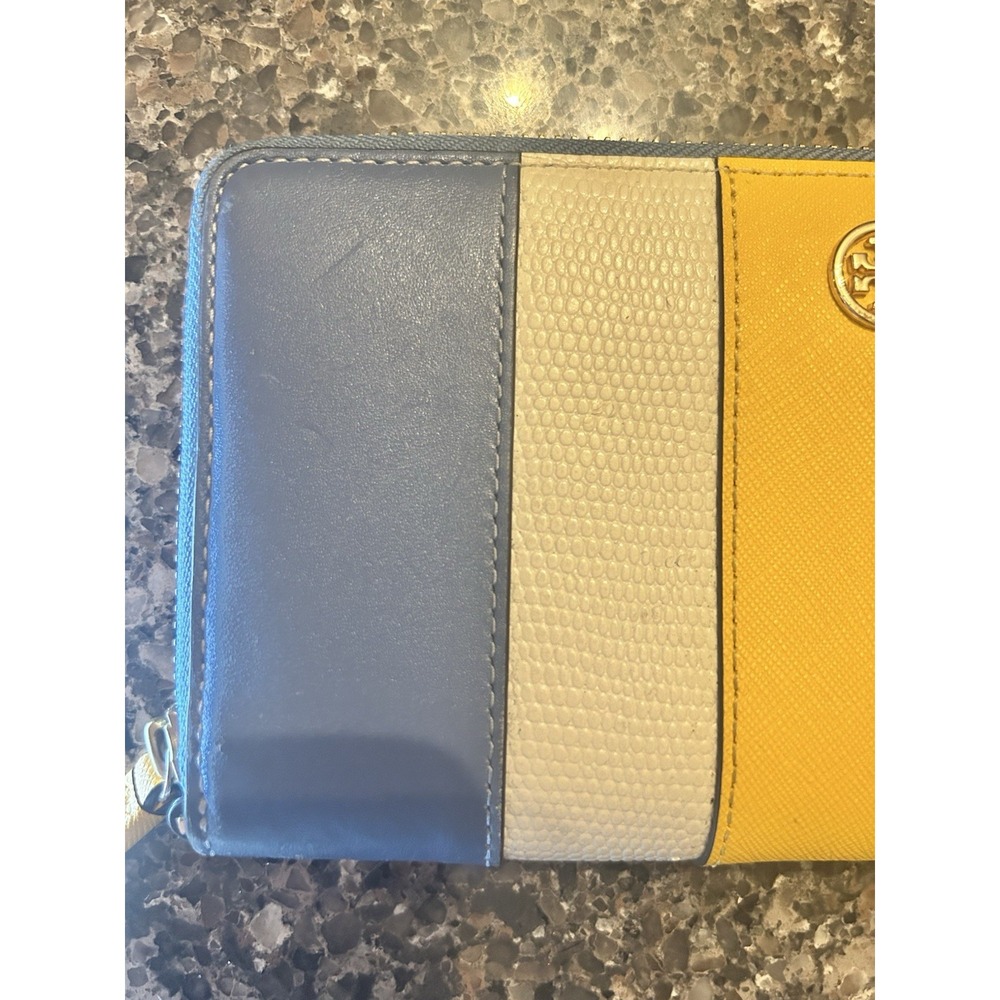 Tory Burch Robinson Mini Balloon Stripe Leather Continental Wallet - Picture 5 of 16